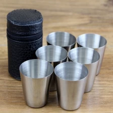 China 6 Pieces 30ml Cups Set Stainless Steel Cups Wine Beer Whiskey Mugs manufacturer