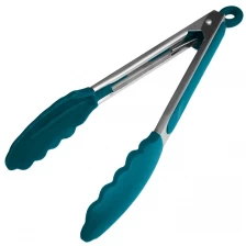 China 9 Inch Stainless Steel Food Tong Silicone Kitchen Tongs manufacturer