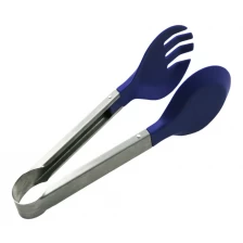 China Blue Stainless Steel Tong with Silicone Food Tongs EB-KA70 manufacturer