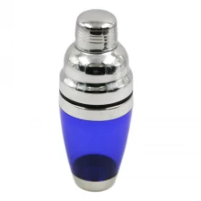 China Blau Edelstahl Kunststoff Cocktail Shaker EB-B60 Hersteller