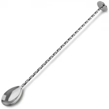 China Deluxe Stainless Steel Twisted Mixing Spoon manufacturer