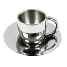 China Double layer Stainless steel Coffee Cup Set Fashion Tea Cup EB-C58 manufacturer