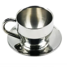 porcelana Tea Cup Equipos café de acero inoxidable de doble capa de la manera fijado EB-C32 fabricante