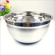 China Flat Base Mirror Finish Stainless Steel Mixing Prep Bowl Kitchen Set manufacturer
