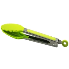 China Green Stainless Steel Food Tong Silicone Tongs EB-KA73 manufacturer