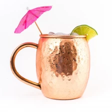 China Hammered Moscow Mule Copper Mugs manufacturer