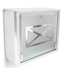 China Letter Post Box Mailbox Stainless Steel With Glass Door manufacturer