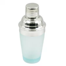 China Light blue transparent acrylic stainless steel cocktail shaker EB-B62 manufacturer