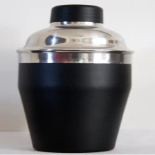 China Milled Single Serving Black Stainless Steel Cocktail Drink Shaker manufacturer