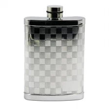 China New design  texture Stainless Steel Hip Flask EB-HF004 manufacturer