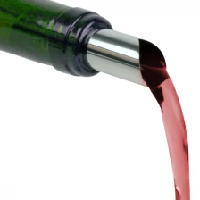 China Fábrica de aço inoxidável vinho Pourer acabamento cromado e vinho com bico portátil fabricante