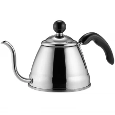 China Betrouwbare kwaliteit Roestvrijstalen thee Koffieketel Zwanenhals Dunne uitloop voor gieten via koffie fabrikant