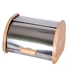 Cina Rotondo bin pane con fianchi in legno scatola di pane in acciaio inox EB-OV01 produttore