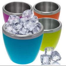 China Stainless Steel .75L Personal Ice Bucket Set manufacturer