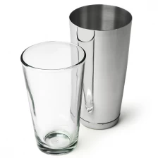 China Stainless Steel Boston Cocktail Shaker Can and Mixing Glass manufacturer