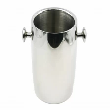 porcelana Acero inoxidable cubo de hielo con pinzamientos de forma de tambor EB-BC30 fabricante