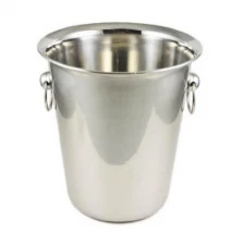 China Stainless Steel Ice Bucket with Portable Handle Wine Bucket manufacturer