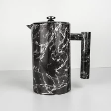中国 不锈钢大理石纹法式压力机咖啡壶 制造商