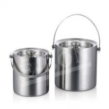 China Stainless Steel Portable Ice Bucket with handle Double Wall  Ice Container  EB-BC20 manufacturer