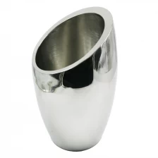 China Stainless steel Double wall bevel shiny Ice bucket EB-BC55 manufacturer