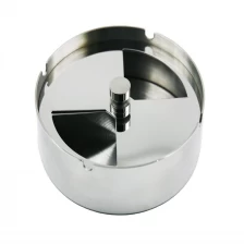China Stainless steel Round Ashtray with revolving lid EB-A14 manufacturer