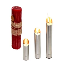 Cina Acciaio inossidabile rotondo Tealight Candle Holder Set EB-CH06 produttore