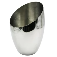 China Stainless steel  Single wall bevel shiny Ice bucket EB-BC54 manufacturer
