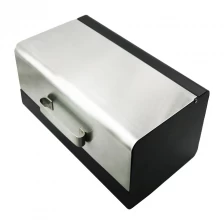 China Stainless steel bread bin square bread box with handles EB-OV12K manufacturer