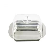 China Stainless steel butter box with transparent lid EB-CB03 manufacturer