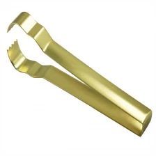 China Stainless steel golden Ice tong EB-BT74 manufacturer