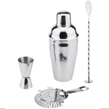 China VKING Premium Bar Set Stainless Steel Cocktial Shaker Set with Cocktail Shaker Bar Jigger Mixing Spoon and Strainer with Delicate Box Hersteller