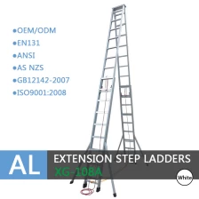 China Xingon Heavy Duty Aluminum Double Sided Extension Step Ladder GB manufacturer