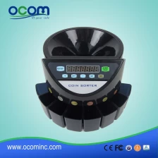 China CS902 Automatic Euro/USD/Mexico/Isreal/Comlunbia Coin Counter Sorter Machine manufacturer