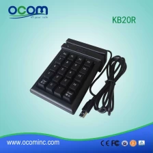 China KB20R Magnetic Stripe Card Reader With 20 keys pinpad for Triple tracks manufacturer