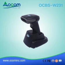 Chiny OCBS-W231 High Quality 433Mhz or Bluetooth Wireless QR Code 2D Barcode Scanner With Cradle producent