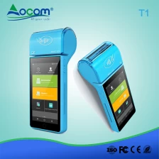 الصين POS -T1 المحمولة الروبوت pos محطة مع قارئ بطاقات البنك بطاقة SIM الصانع