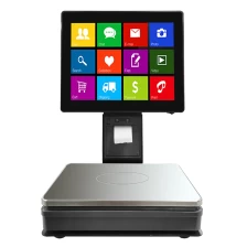 China Store retail All in one Barcode Label Printing pos scale with printer manufacturer