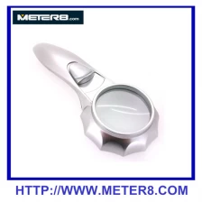 China 600554 Handhold Magnifier with 6pcs led light, LED Magnifier with silver color manufacturer