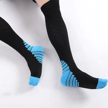 China Slimming Pink Travel Cycling Bonvolant Long Crew Copper Compression Socks 15-20 Mmhg manufacturer