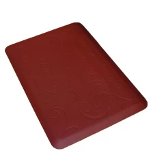 China 2015 elasticidade superior mat cozinha vermelha tapetes de chão de pé conforto mat cozinha chef não tóxico e fabricante