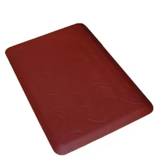 Chine 2,015 élasticité supérieure tapis de cuisine rouge tapis de sol debout confort tapis de chef de cuisine non toxiques et fabricant