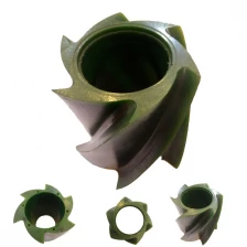 porcelana Piezas de poliuretano fabricante de equipos de línea china cuchillo rasero rodillo elastómero de poliuretano verde de la rueda de la PU fabricante