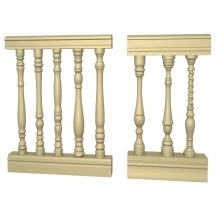 China Durable damp proof high quality polyurethane decorative pillar moulding round capital and base roman balustrade manufacturer