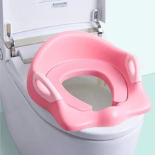 China Kids Premium Comfortable Potty Toilet Training Seat With Handle Soft PU Cushion (pink) manufacturer