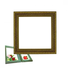 China PU eenvoudige vierkante frame, polyurethaan houten frame, aangepaste verwerking PU lijst fabrikant