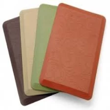 China PU wear good quality floor mats colorful hand bags decorative green door mat manufacturer