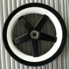China PU wheel, PU foam wheel,PU caster wheel, Black solid wheels, solid pram wheels, tires baby carriage manufacturer