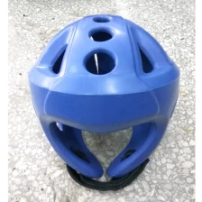 China anti bacterial boxing helmet, traditional custom PU head guard, high quality headgear, customized polyurethane head guard fabricante