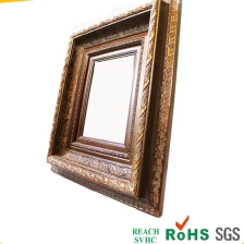 China wood carving mirror frame, pu frame, light mirror frame fabricante