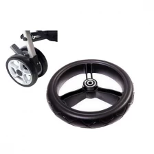 porcelana rueda sólida de poliuretano para la carretilla, neumáticos sólidos PU carrito de ruedas, cochecito de bebé de 3 ruedas, fábrica de neumáticos en China fabricante